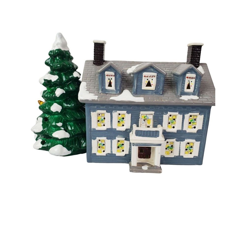 Vintage 1986 Dept 56 Snow Village Williamsburg House Christmas Decor